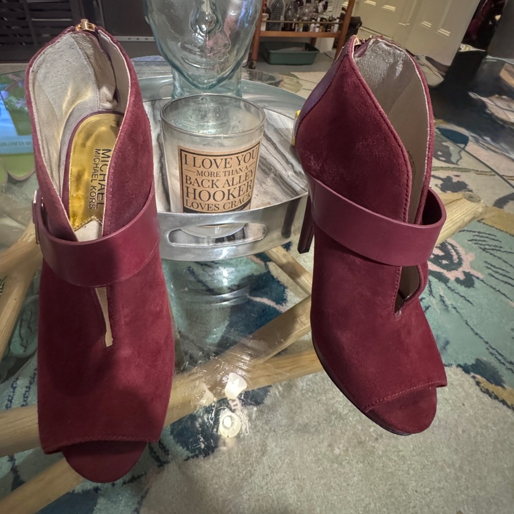 Michael Kors Wine Open Toe Heels
